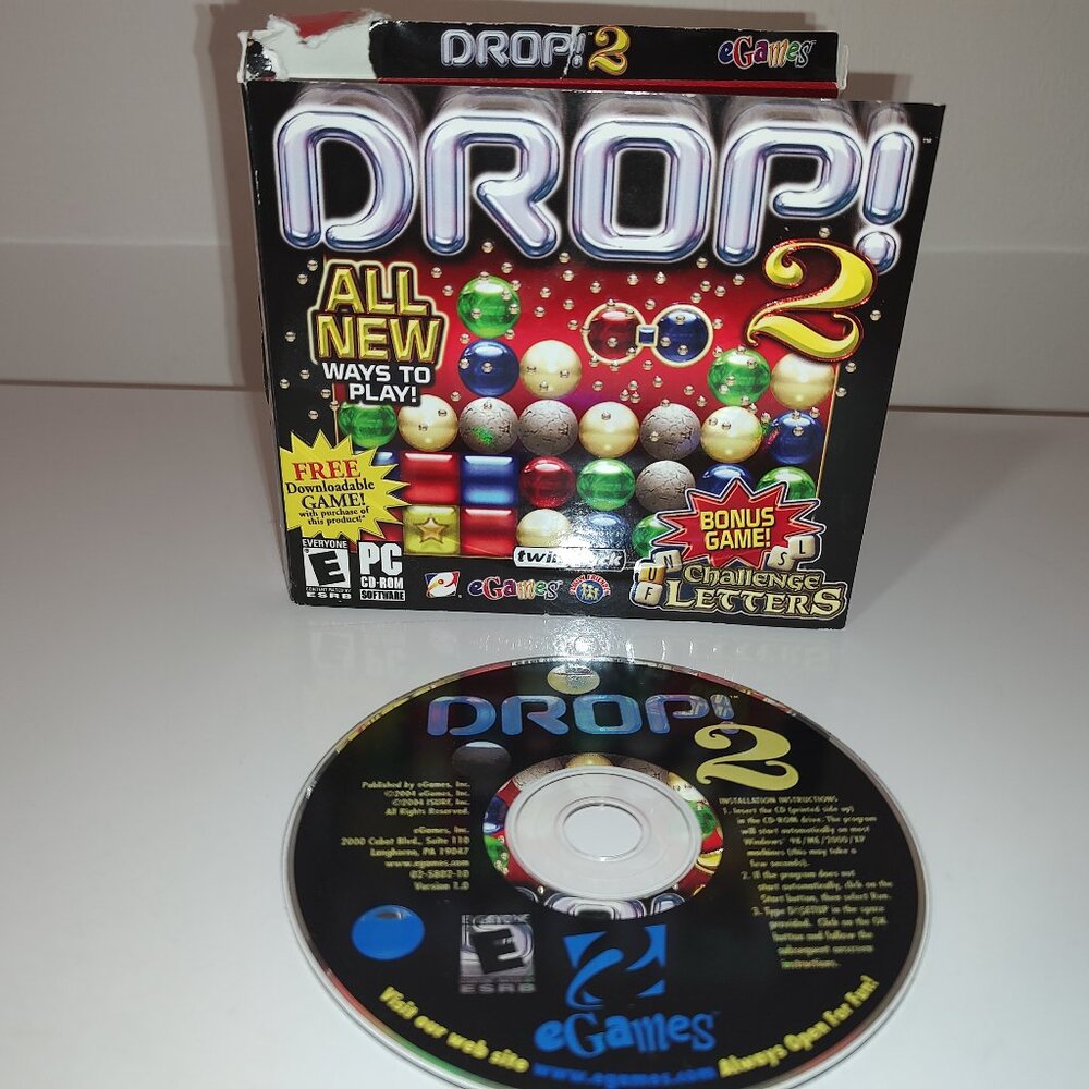 Drop! 2 (Windows 98-XP, 2004) Challenge Letters PC CD-ROM